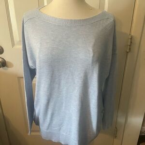 Chico's Soft Blue Crew Neck Sweater